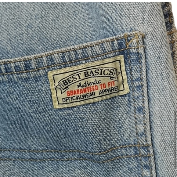 GAP Blue Jeans Vintage Classic Bib Overalls Made in Hong Kong Cotton Denim Large - Picture 11 of 11